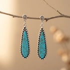 Vintage Southwestern Turquoise Teardrop Earrings