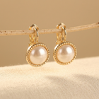 Vintage French Baroque Pearl Earrings
