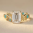 Vintage Leaf Cubic Zirconia Ring