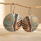 Large Disc Earrings Bohemian Tree Life