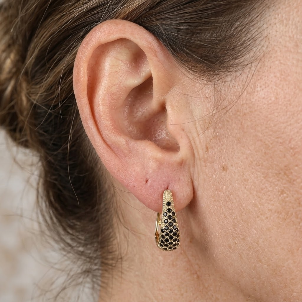 Geometric Drop Earrings Gold