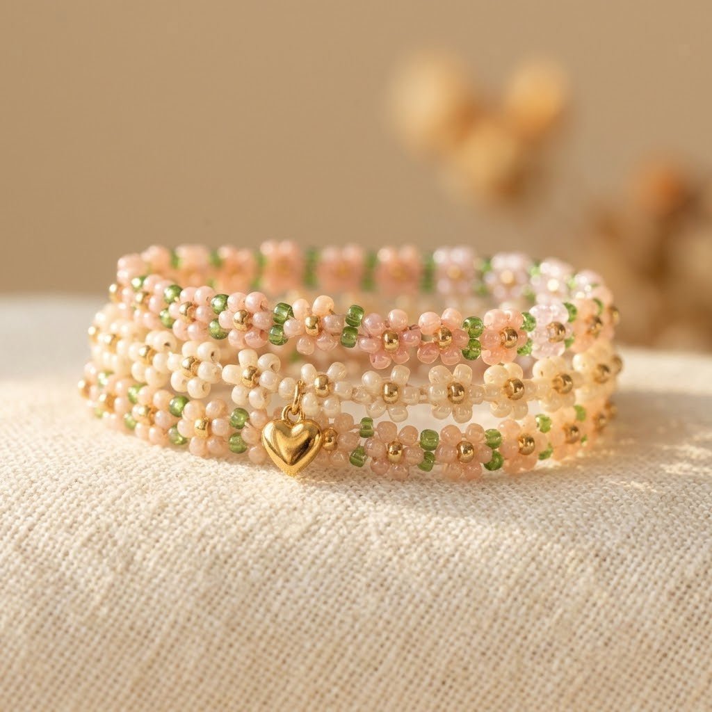 Daisy Heart Golden Bracelet Pack