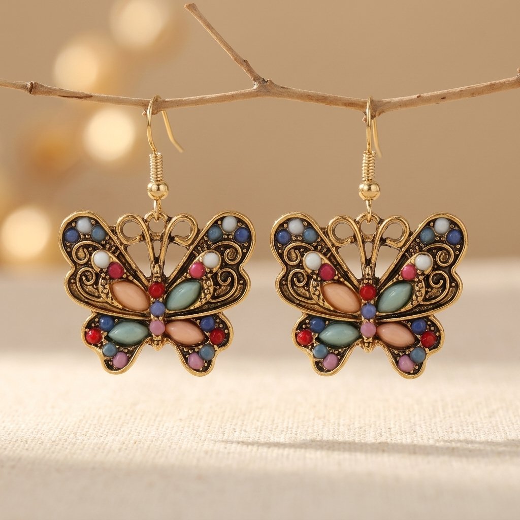 Antique Golden Bohemian Earrings