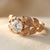 Hand Carved Floral Copper Ring