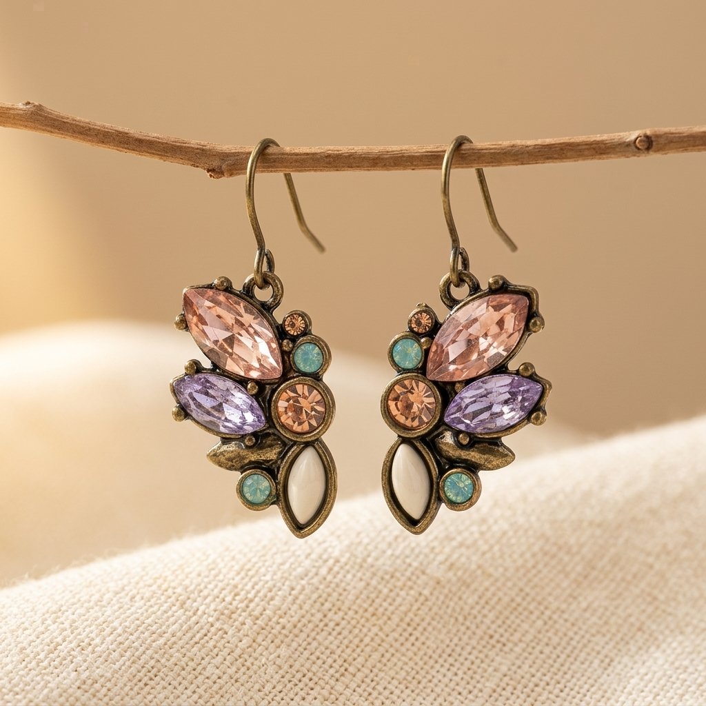 Colorful Stud Vintage Earrings