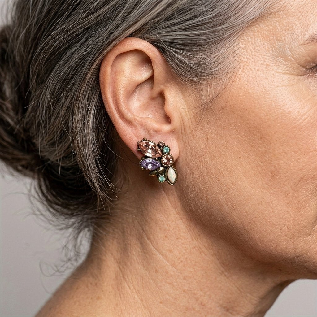 Colorful Stud Vintage Earrings