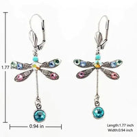 Lacey - Elegant dragonfly earrings with fine engraving
