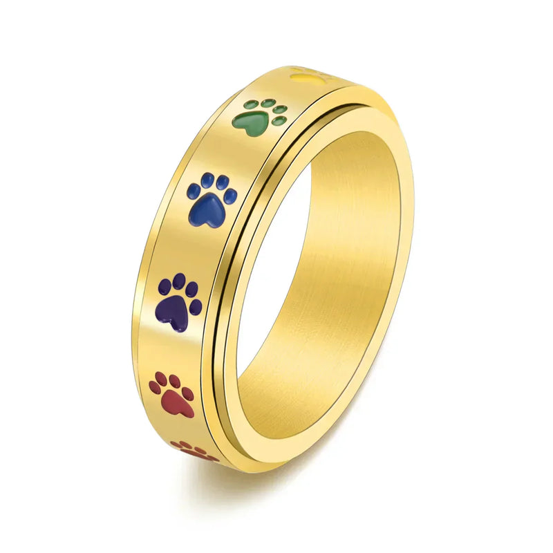 Rotating paw stress ring