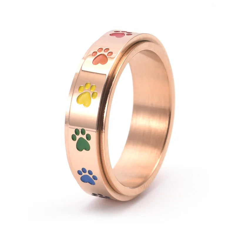 Rotating paw stress ring