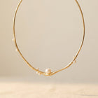 Minimalist Gold Pearl Pendant Necklace