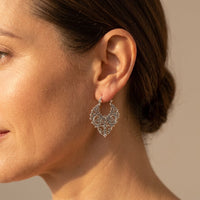 Vintage Silver Filigree Scroll Earrings