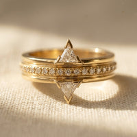 Gold Cubic Zirconia Pear Engagement Ring