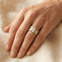 Rose Gold Emerald Cut Diamond Ring