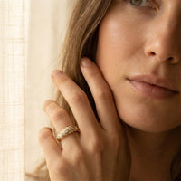 Vintage Gold Baguette Cubic Zirconia Ring
