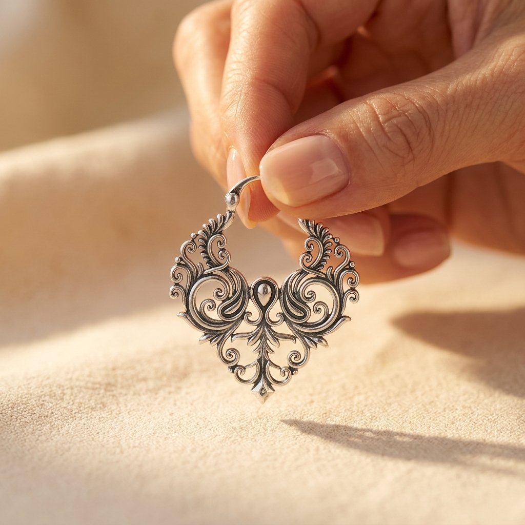 Vintage Silver Filigree Scroll Earrings