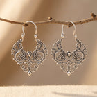 Vintage Silver Filigree Scroll Earrings
