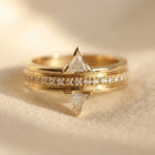 Gold Cubic Zirconia Pear Engagement Ring
