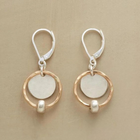 Stylish Gold & Silver Pearl Earrings