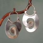 Vintage Irregular Silver Earrings