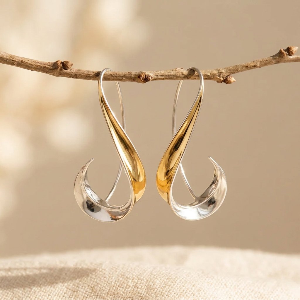 Vintage Dangling Golden Earrings