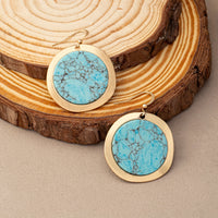 Vintage Style Bohemian Round Turquoise Earrings