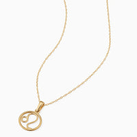 Zodiac sign necklace | White Gold